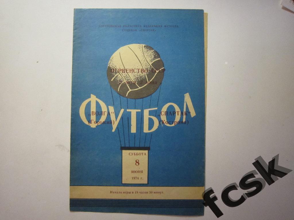 Спартак Кострома - Волга Горький / Нижний Новгород 1974