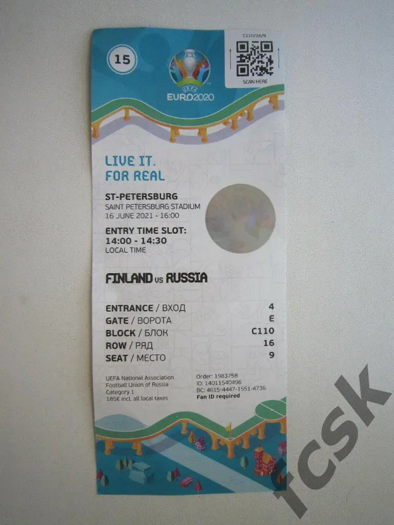 Евро 2020 ЧЕ Финляндия - Россия 16.06.2021