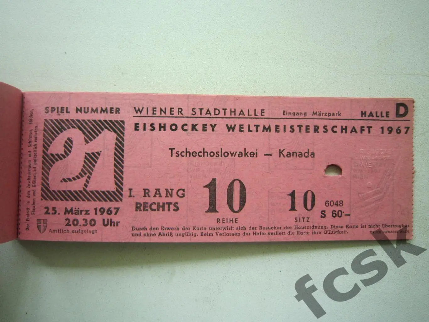 Чемпионат Мира ЧМ 1967 Вена Австрия. Чехословакия/ЧССР - Канада 25.03.1967