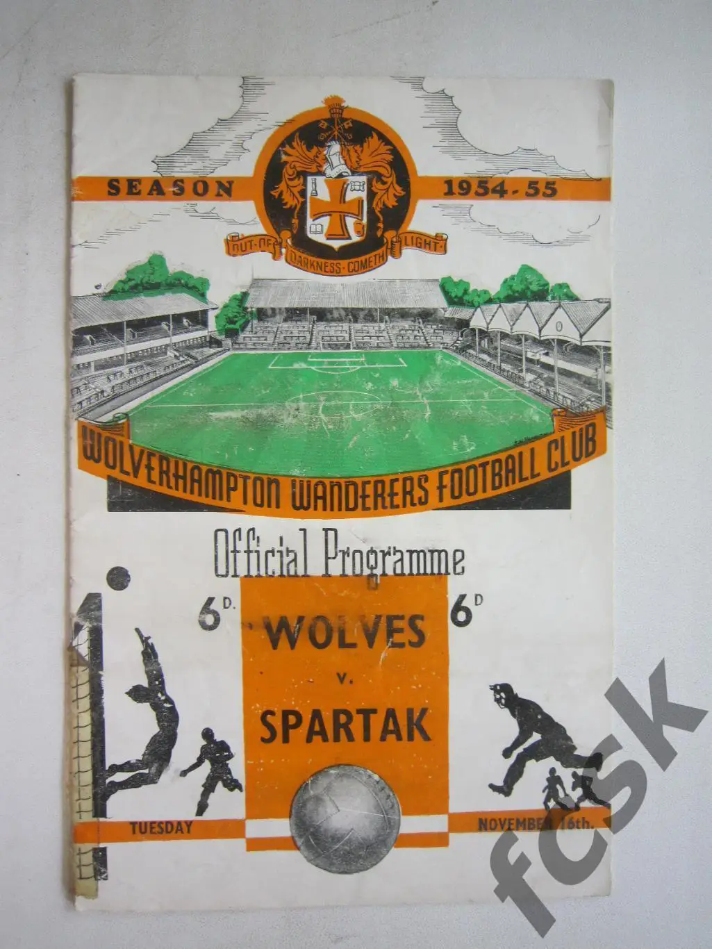 Вулверхэмптон Англия - Спартак Москва 1954 (ф3) Международная встреча Оригинал!