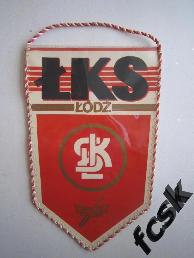 Вымпел ЛКС Лодзь, Польша Polska 80-е годы, клубный!