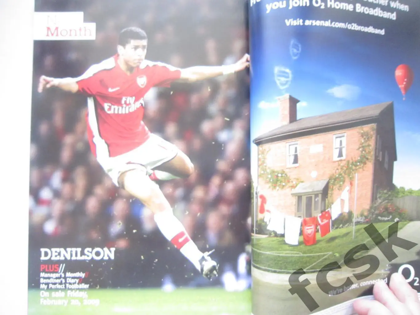 Клубный журнал Арсенал Лондон Англия Февраль 2009 Постеры 1