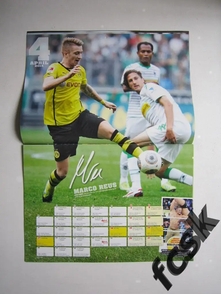 Настенный календарь на 2014 год от журнала Bravo sport Автографы 5