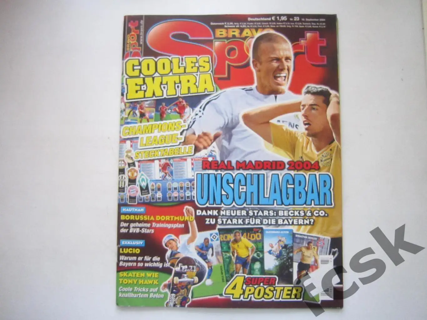 Браво Спорт Bravo Sport Германия Сентябрь 2004 Роналдо Мпенза Дайслер ЛЧ