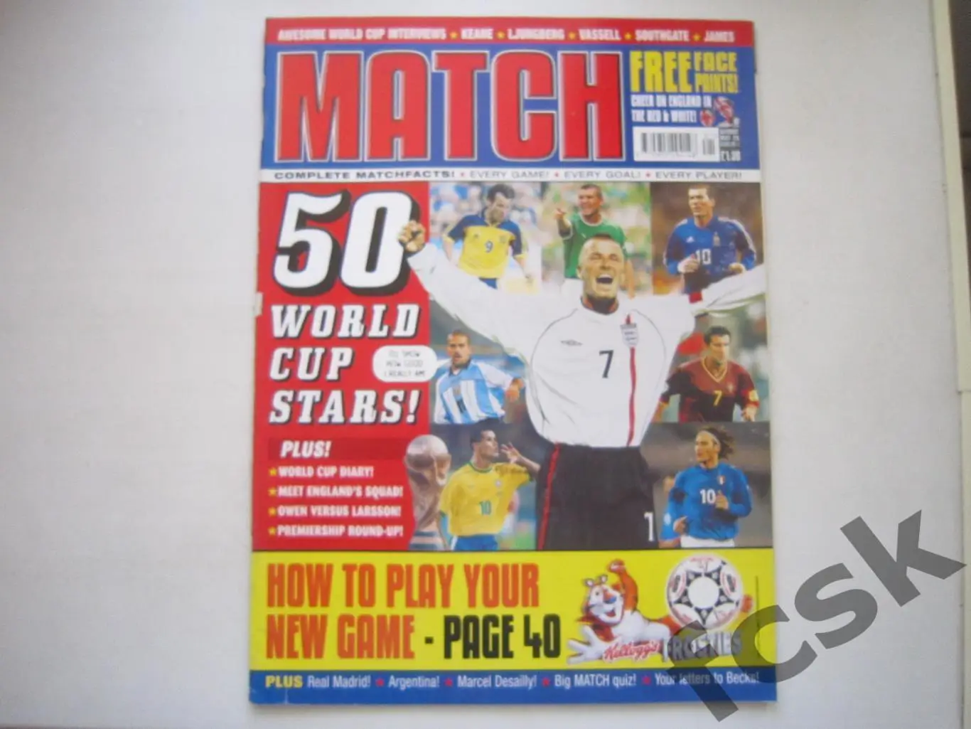 Матч Match Англия Май 2002 Реал ЛЧ! Люнгберг Ривалдо Рой Кин и др.