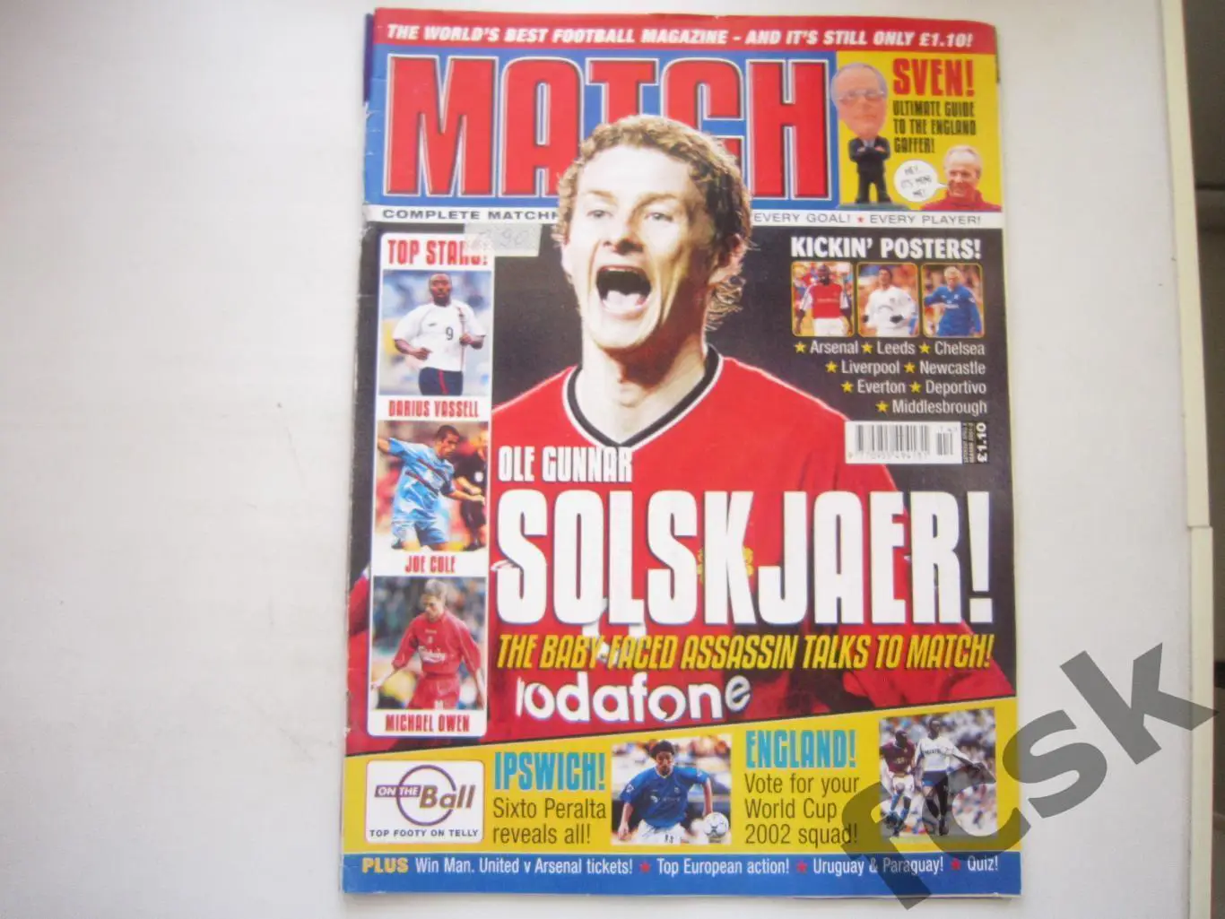 Матч Match Англия Апрель 2002 Гудьонсен Гивен Сульшер Ливерпуль Лидс и др.