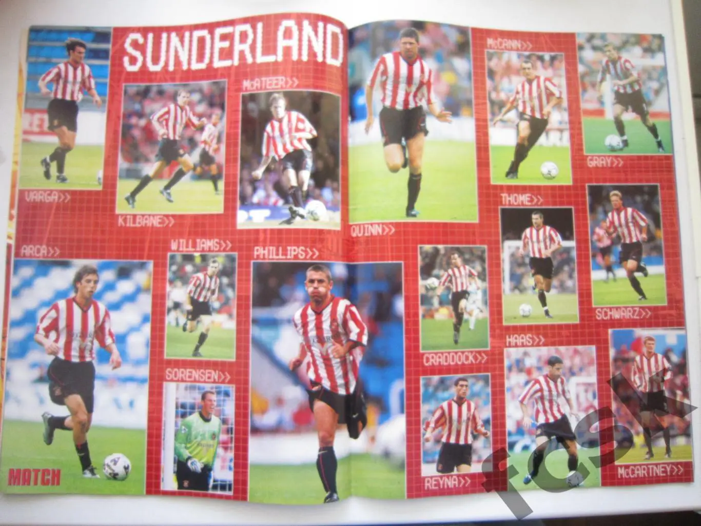 Матч Match Англия Январь 2002 Оуэн Шерингэм Нэвил Синклэйр Сандерлэнд и др. 4