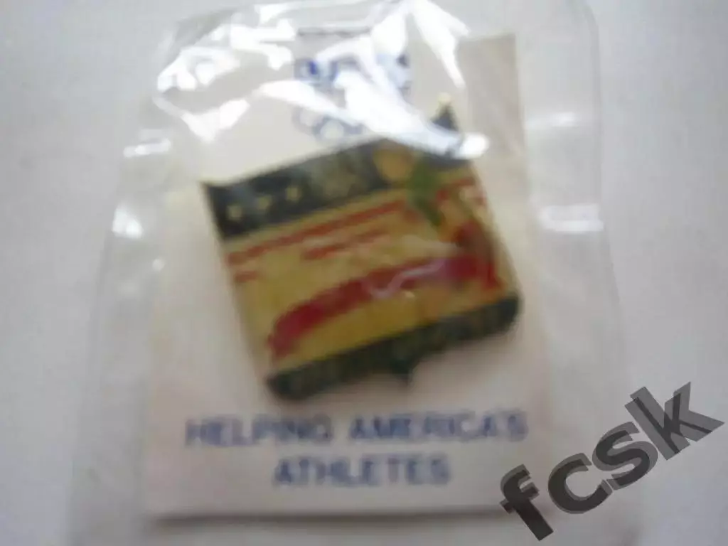 Знак Сборная США Олимпиада Барселона 1992 Бадминтон Официальная продукция