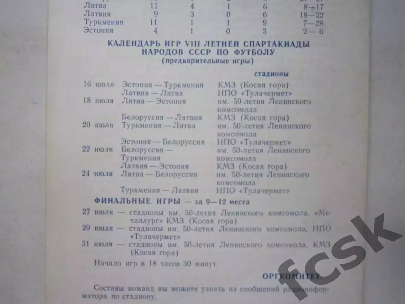Летняя Спартакиада народов СССР 16 - 31.07.1983 Тула (Ч) 1