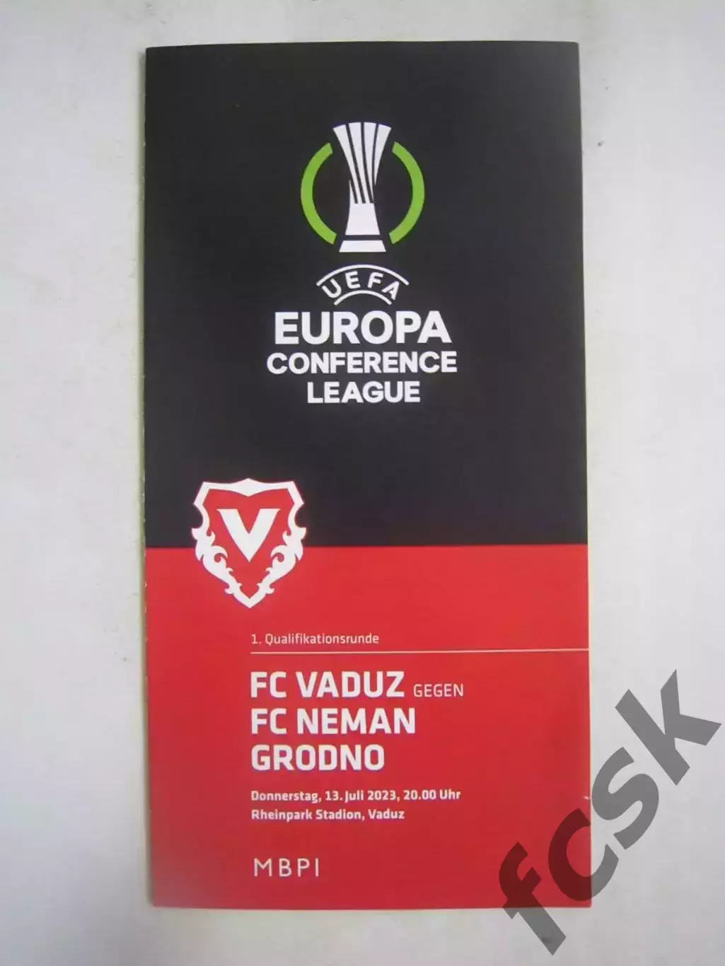 Вадуц Лихтенштейн - Неман Гродно Беларусь 13.07.2023 ЛК Официальная! Оригинал!