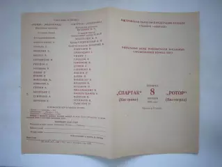 Спартак Кострома - Ротор Волгоград Переходный турнир 1980 (Ч)