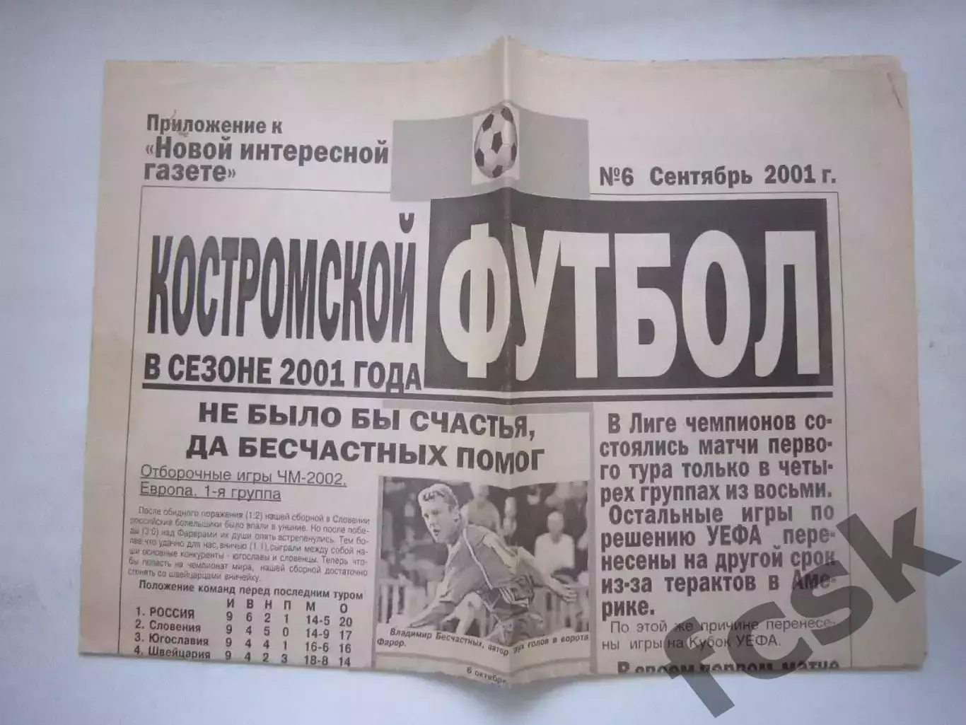 Костромской футбол сентябрь 2001 (Вологда Великие Луки Псков Ярославль) (Ч)