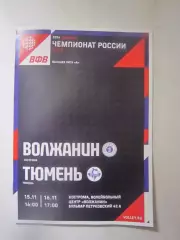 Волжанин Кострома - ВК Тюмень 15-16.11.2025