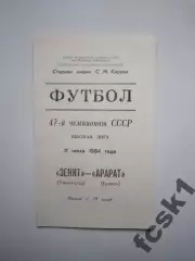 Зенит Ленинград - Арарат Ереван 1984