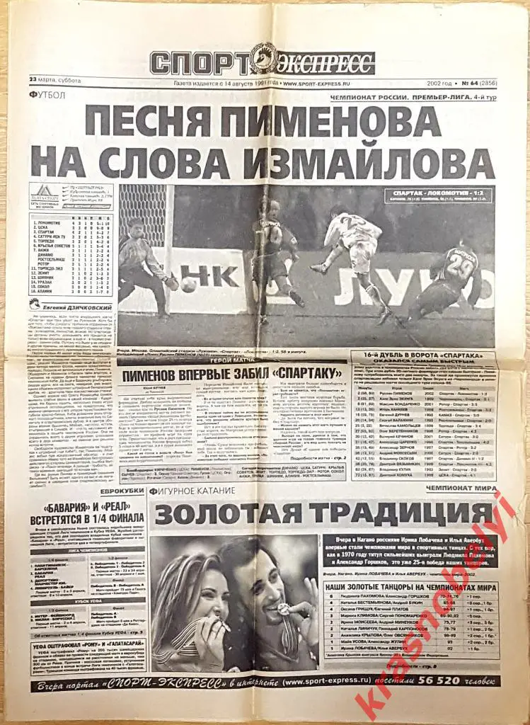 23 марта, № 64. 2002 год. Спартак-Локомотив