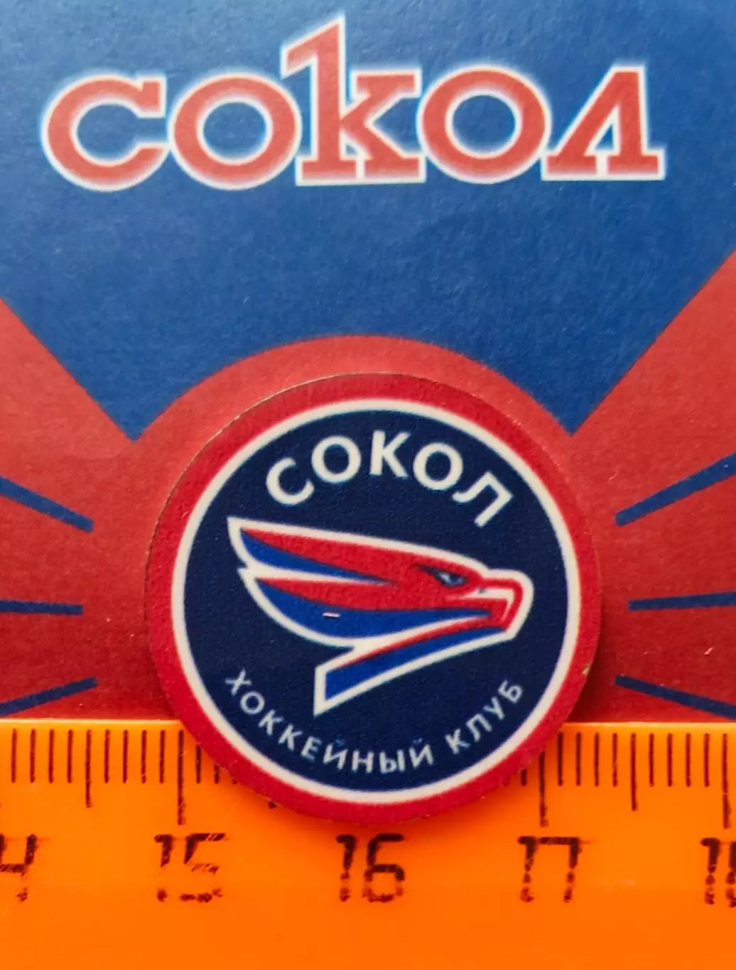 Значок хоккейный клуб ХК Сокол 1