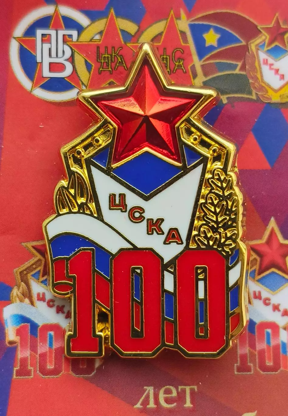 Лот 2 значка 100 лет ЦСКА 1