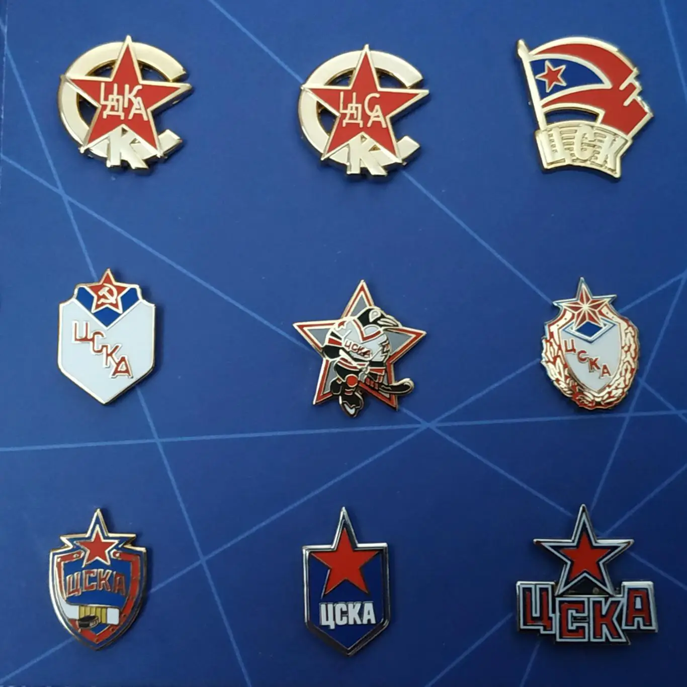 Лот набор значки хоккейный клуб ХК ЦСКА 6