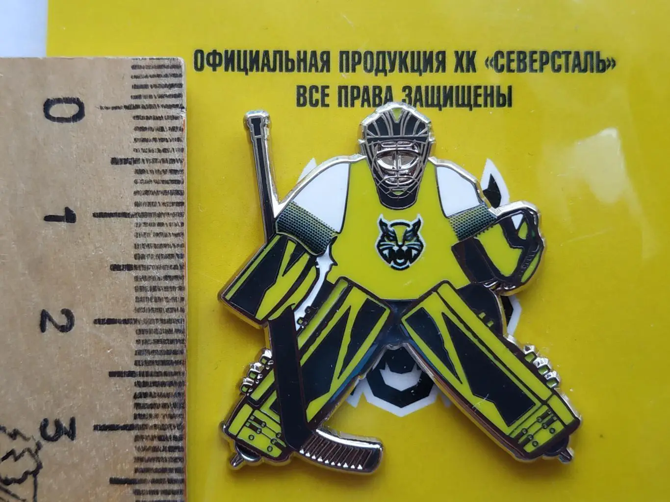 Лот значок вратарь хоккейный клуб ХК Северсталь 1