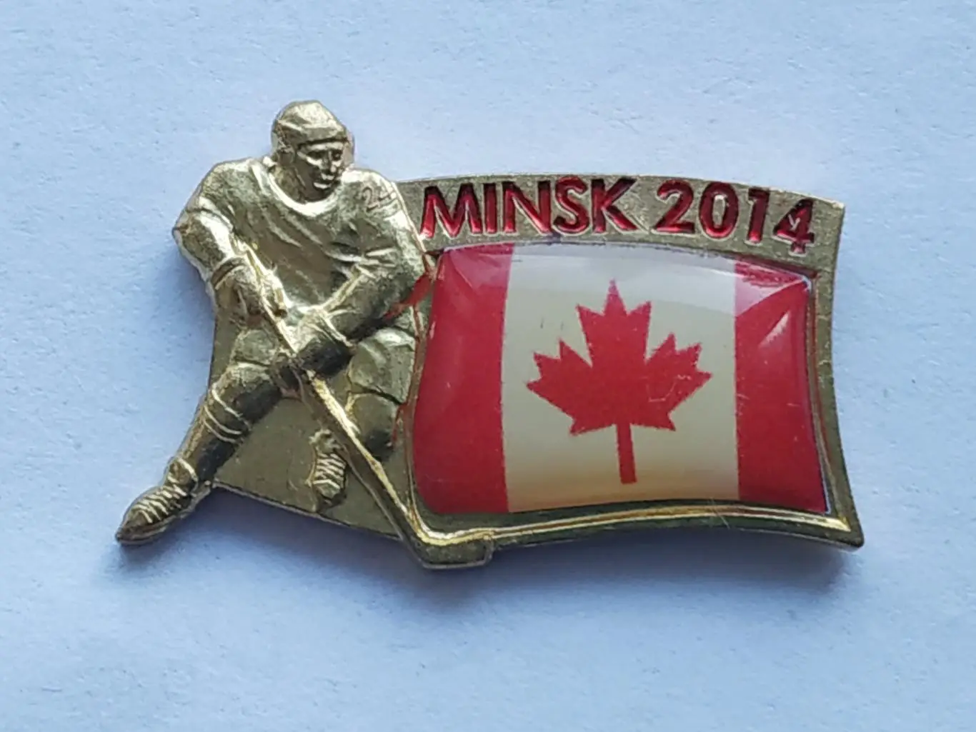 Значок Сборная Канады Чемпионат Мира по хоккею Минск 2014 г.