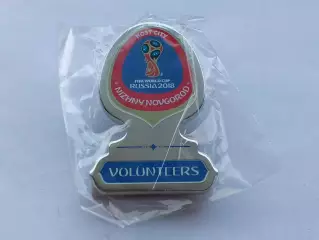 Значок волонтер ЧМ по Футболу 2018 г - г. Нижний Новгород