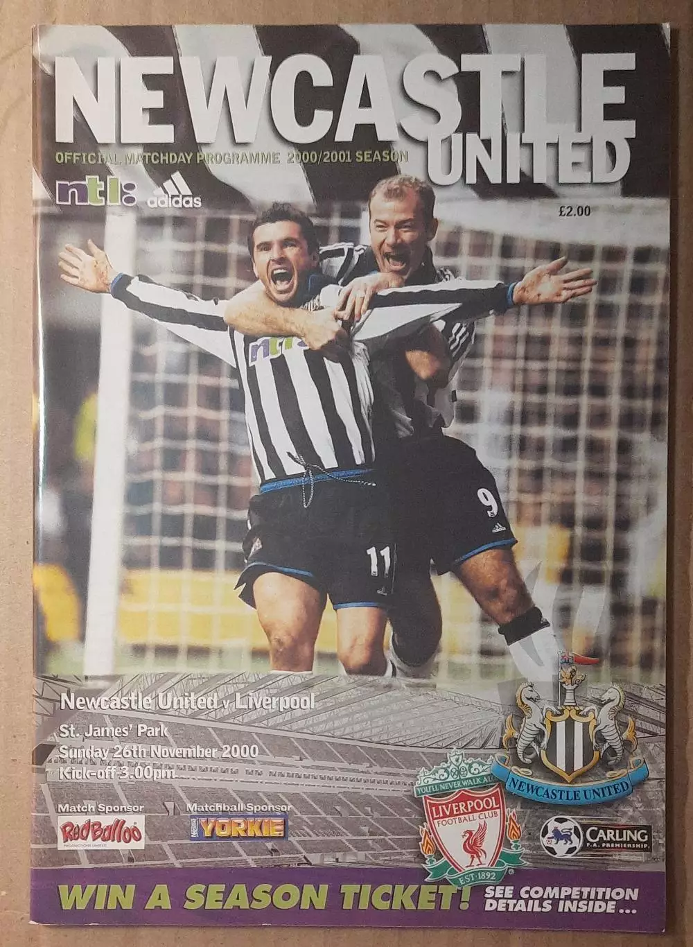 Ньюкасл Юнайтед - Ливерпуль 26.11.2000