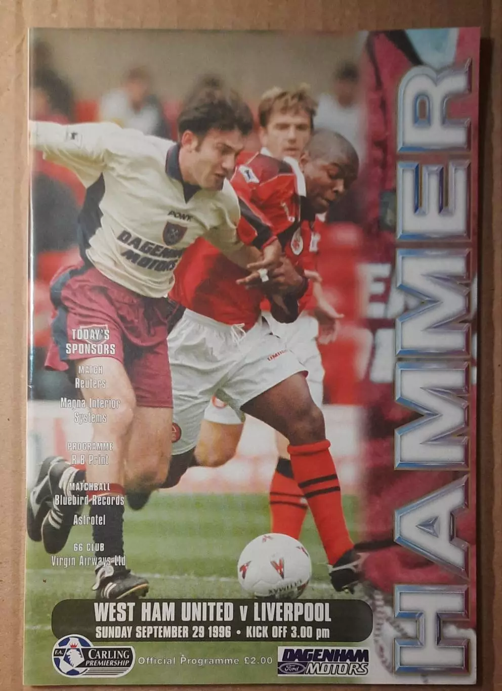 Вест Хэм Юнайтед - Ливерпуль 29.09.1996