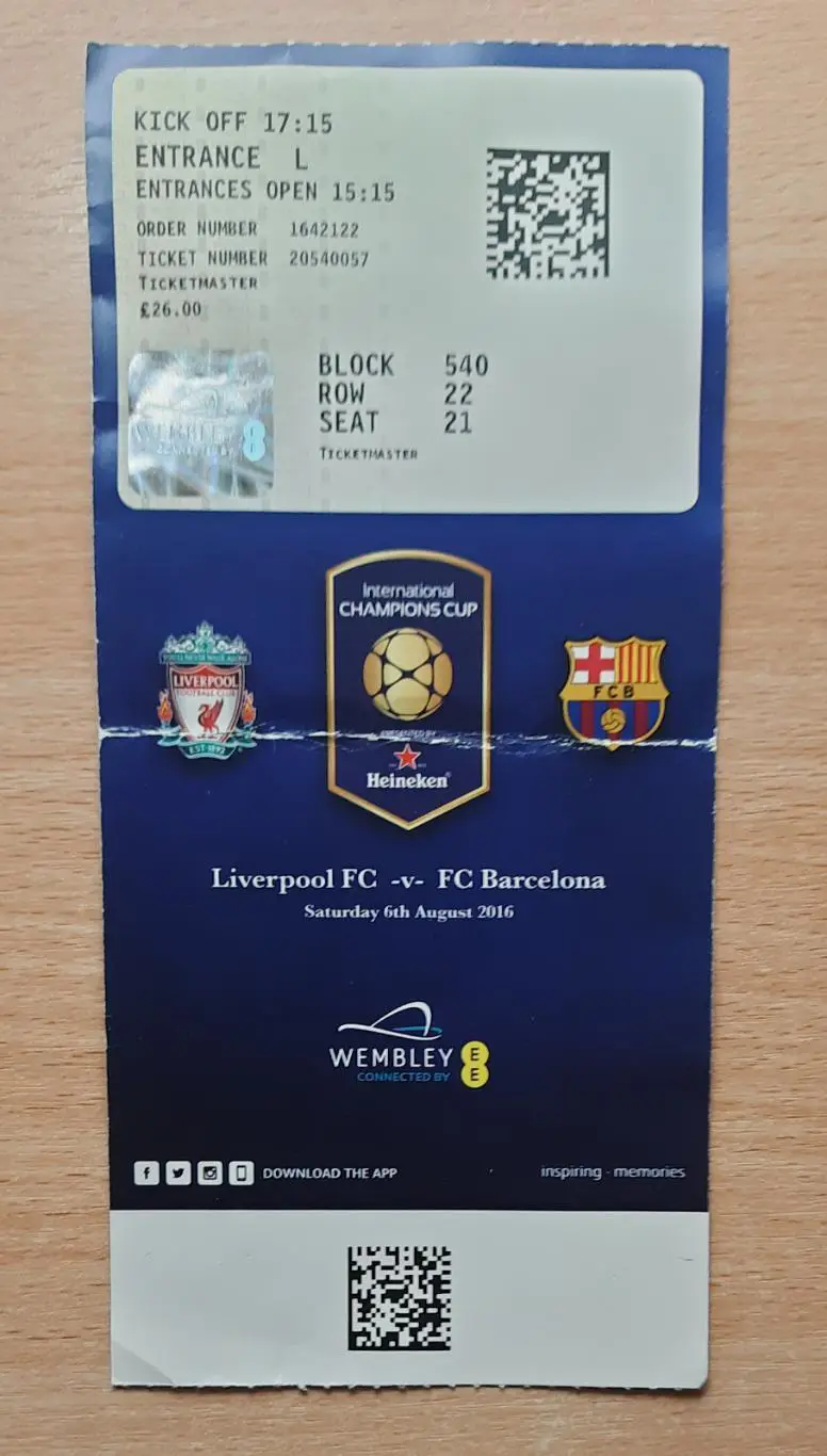 Ливерпуль - Барселона 06.08.2016