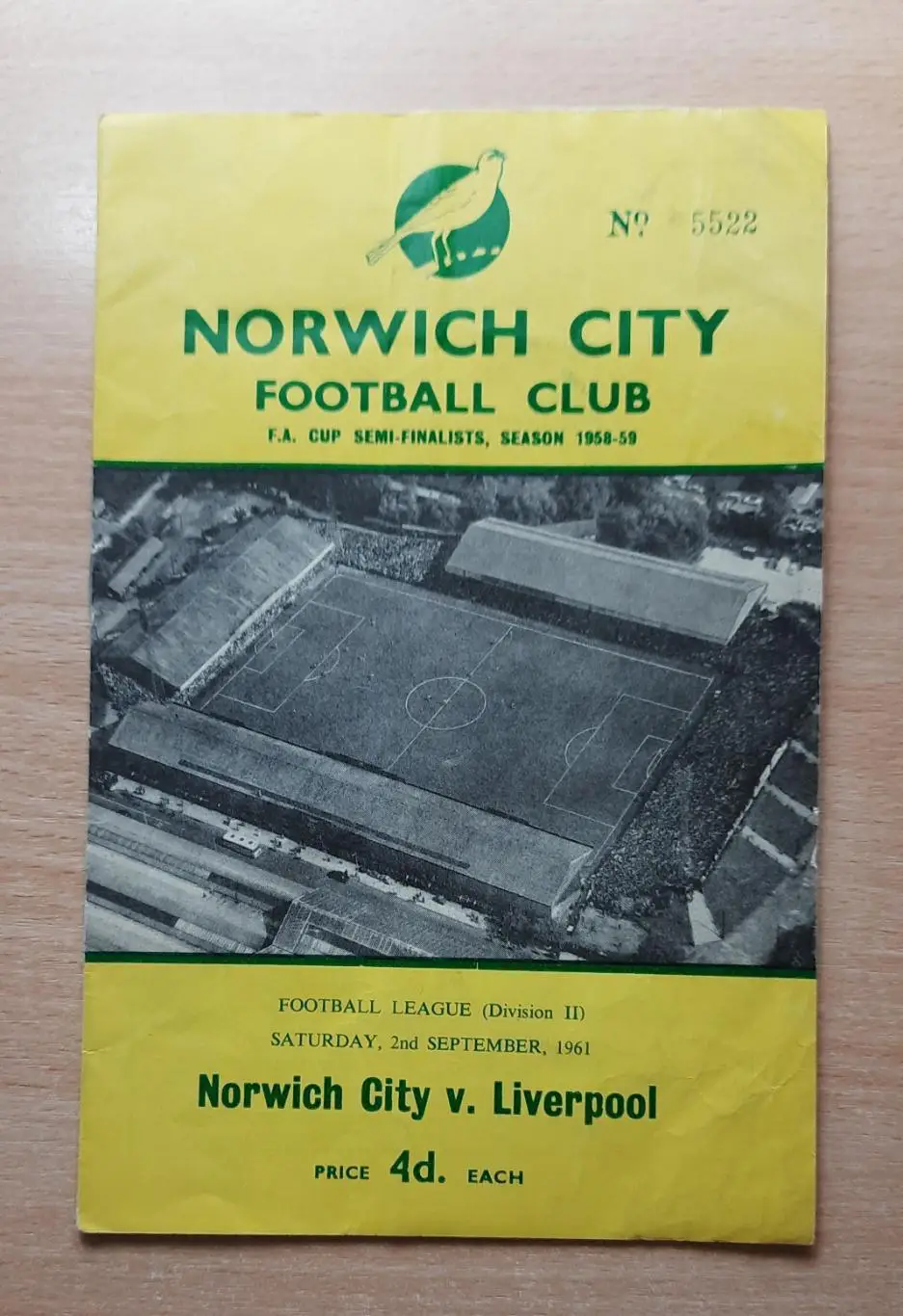 Норвич Сити - Ливерпуль 02.09.1961