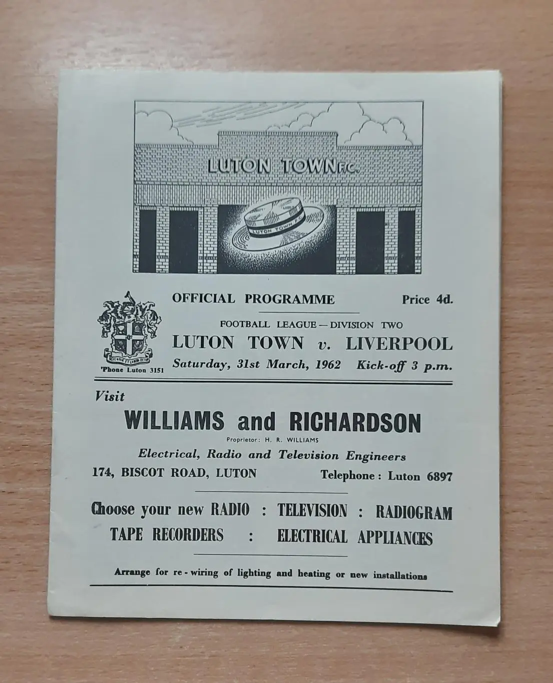 Лутон Таун - Ливерпуль 31.03.1962