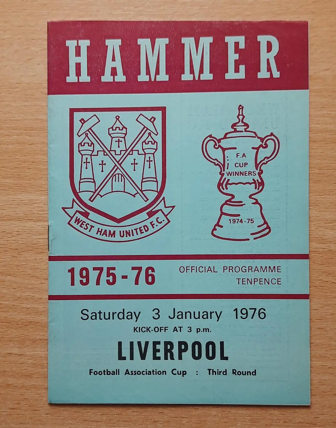 Вест Хэм Юнайтед - Ливерпуль 03.01.1976