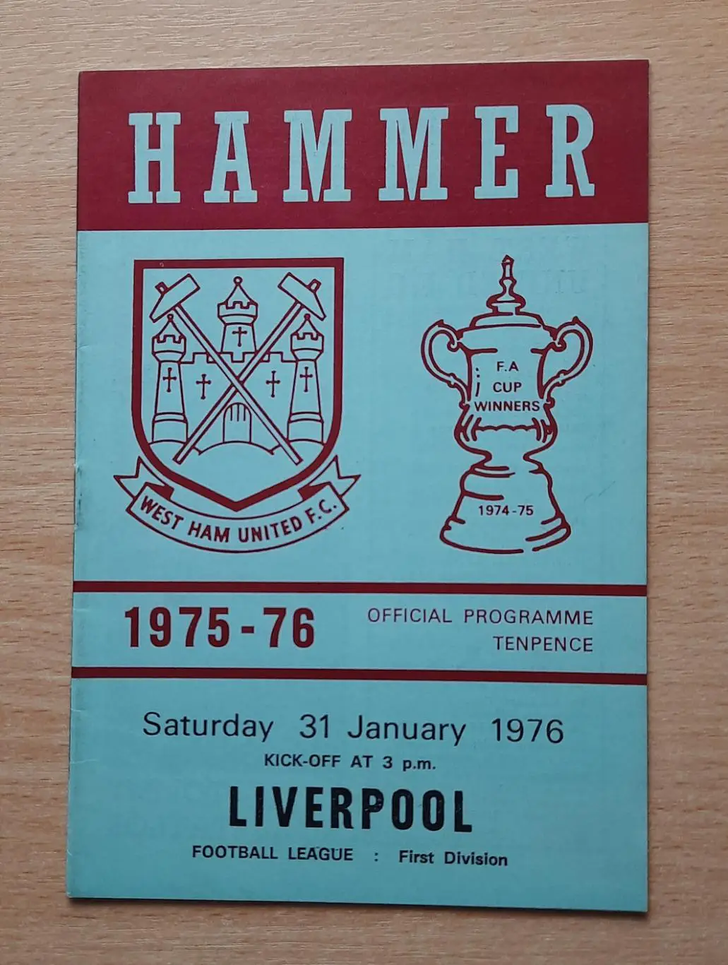 Вест Хэм Юнайтед - Ливерпуль 31.01.1976