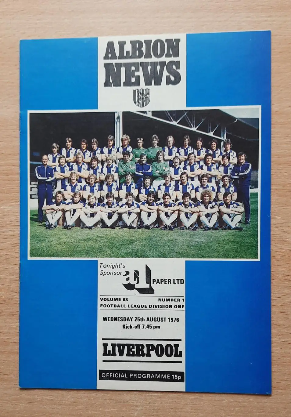 Вест Бромвич Альбион - Ливерпуль 25.08.1976