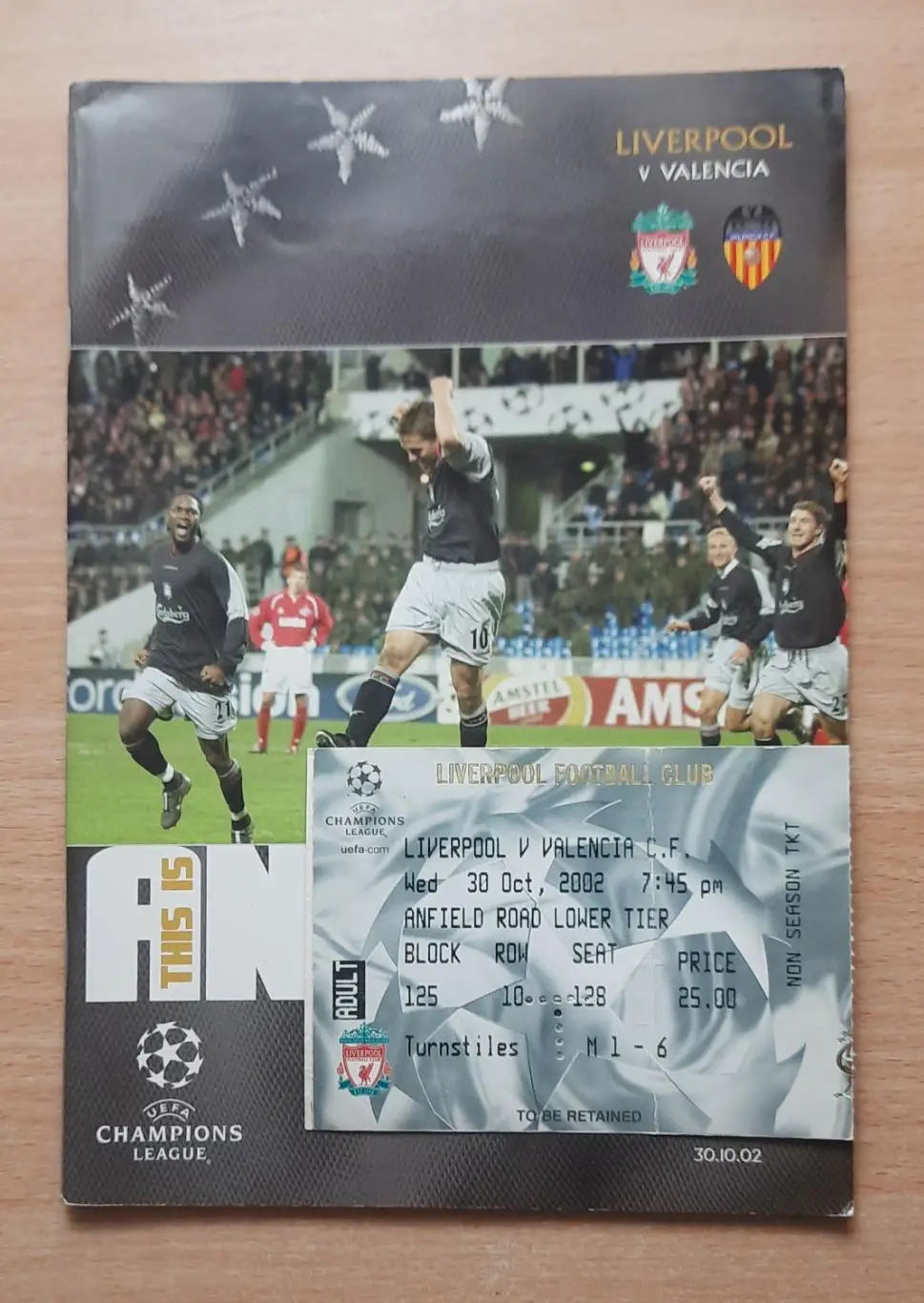 Ливерпуль - Валенсия /Испания/ 30.10.2002