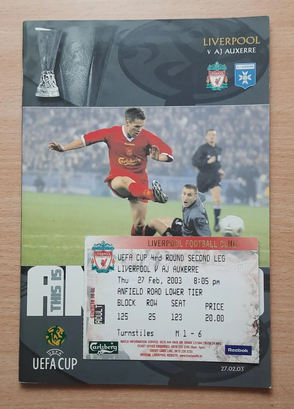 Ливерпуль - Осер /Франция/ 27.02.2003