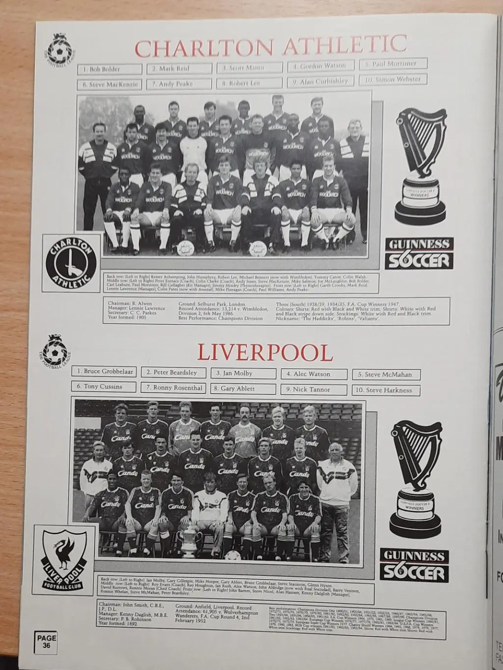 Турнир Соккер 6 1990. Участники: Ливерпуль, Манчестер Юнайтед и другие 2