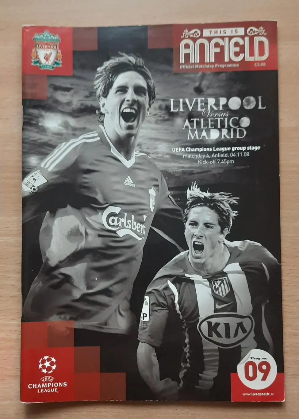 Ливерпуль - Атлетико Мадрид /Испания/ 04.11.2008 Лига чемпионов