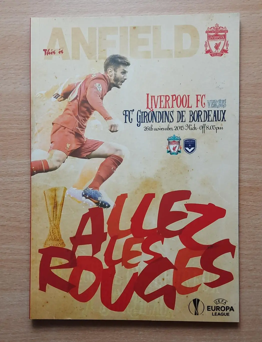 Бордо /Франция/ - Ливерпуль 17.09, 26.11.2015 Лига Европы /дом + выезд/