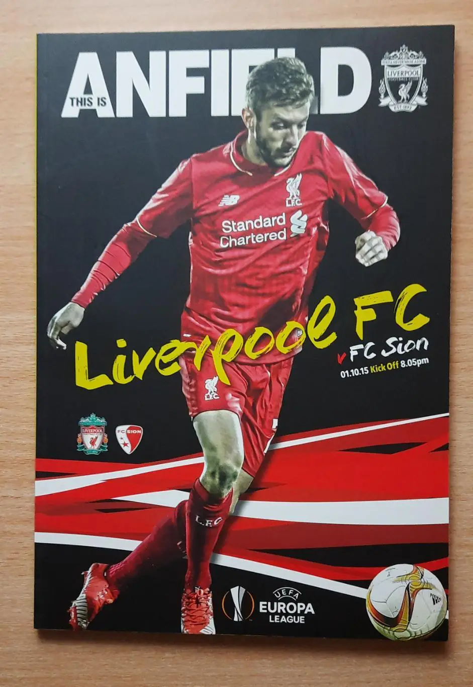 Ливерпуль - Сьон /Швейцария/ 01.10, 10.12.2015 Лига Европы /дом + выезд/