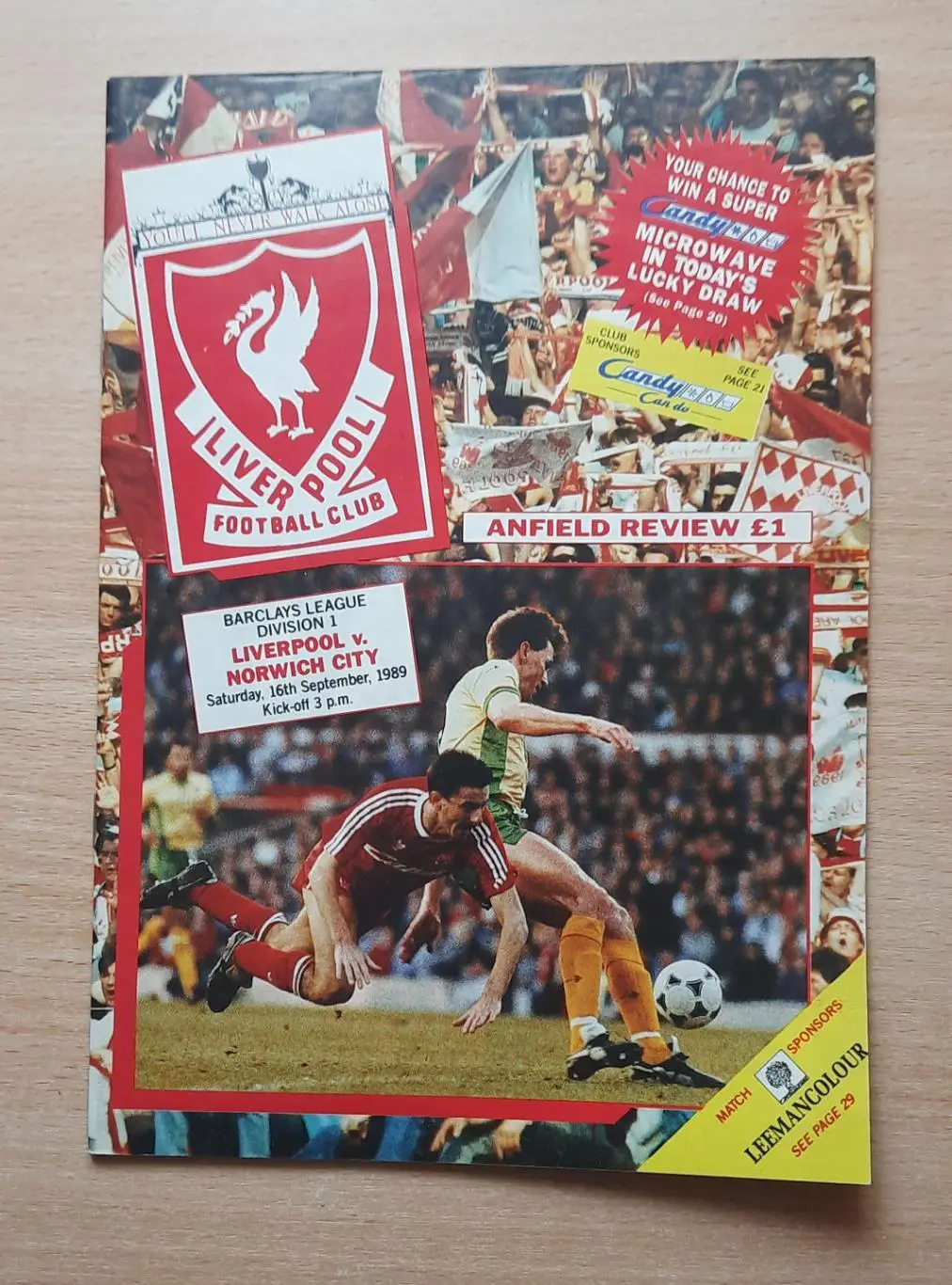 Ливерпуль - Норвич Сити 16.09.1989