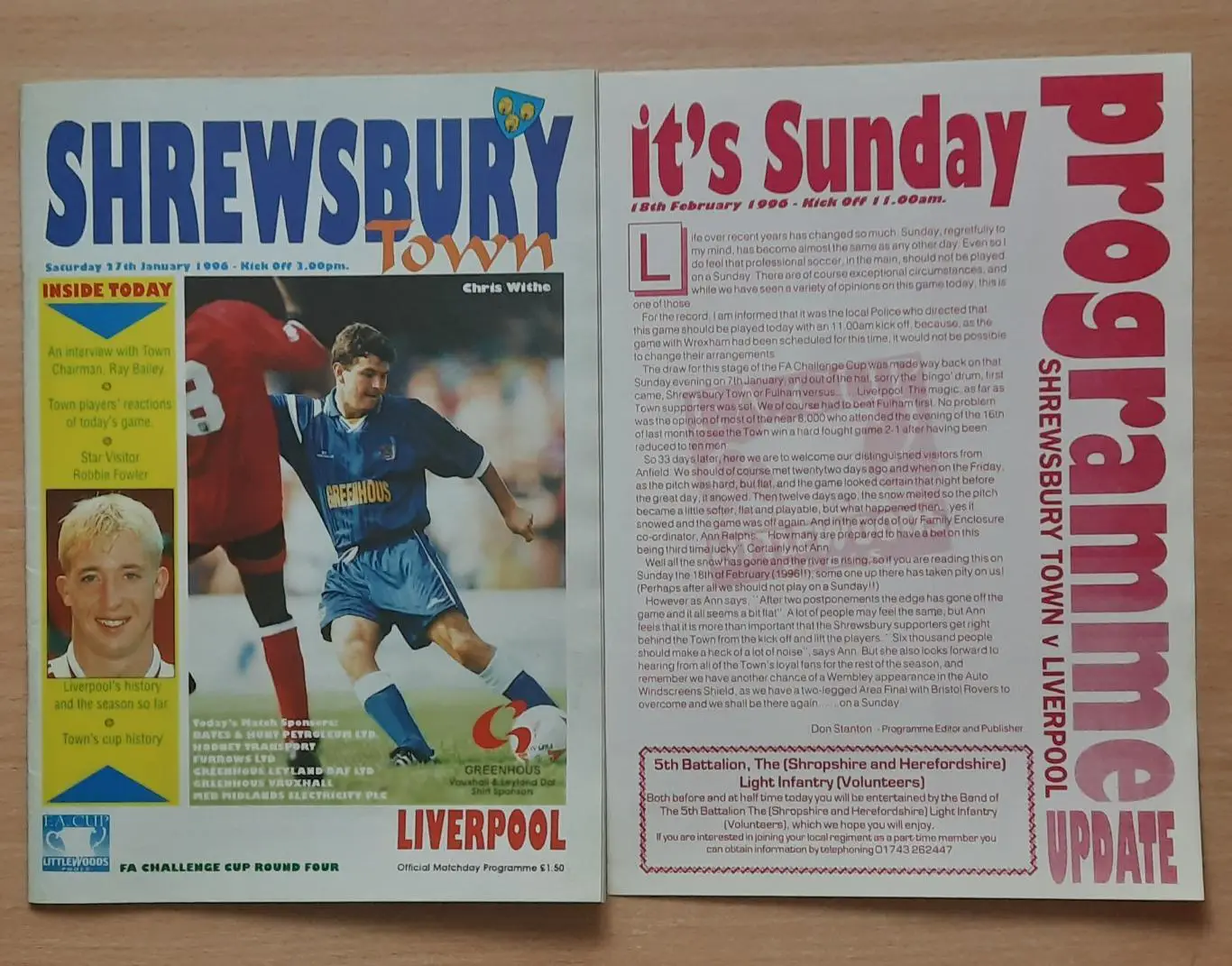 Шрюсбери Таун - Ливерпуль 27.01-18.02.1996