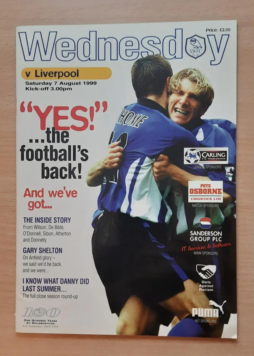 Шеффилд Уэнсдей - Ливерпуль 07.08.1999