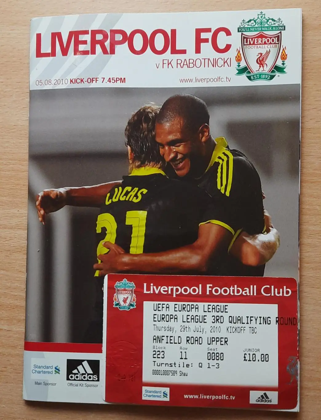 Ливерпуль - Работнички / Македония/ 05.08.2010 Лига Европы