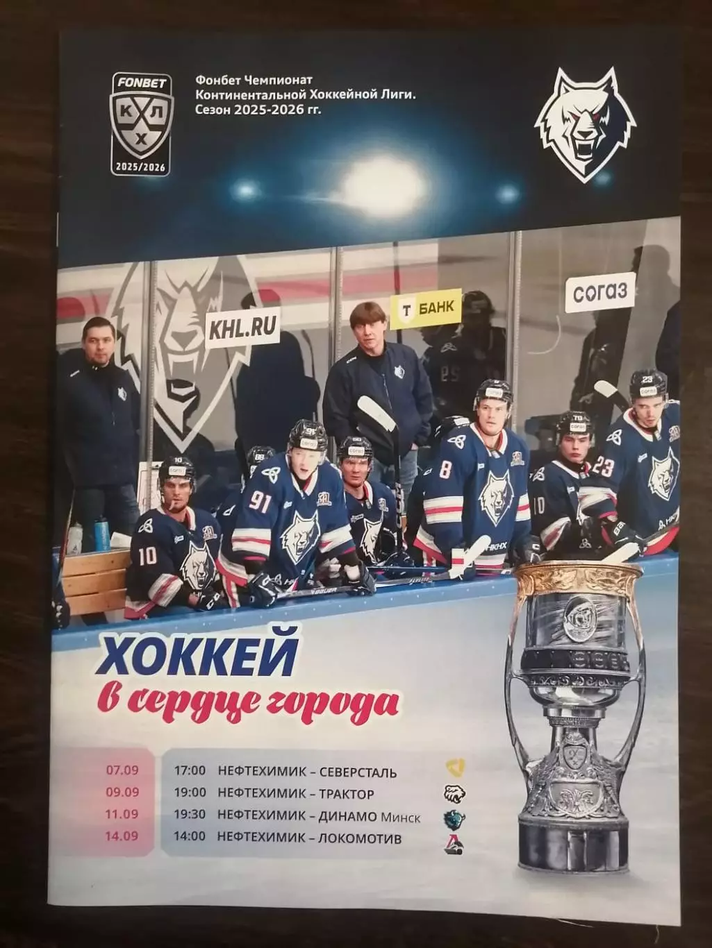 ХК Нефтехимик Нижнекамск- Северсталь, Трактор, Динамо Минск, Локомотив 2025/2026