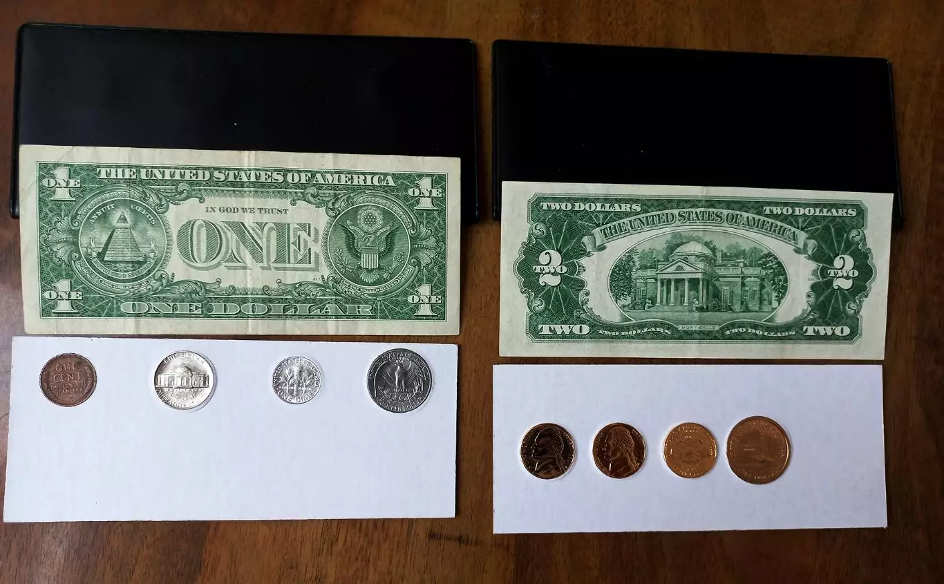 Доллары США 1$ и 2$. Истиные коллекционные купюры. Оригинал. 7