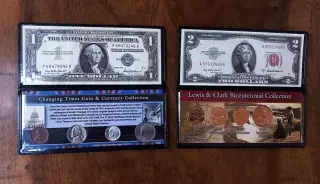 Доллары США 1$ и 2$. Истиные коллекционные купюры. Оригинал.