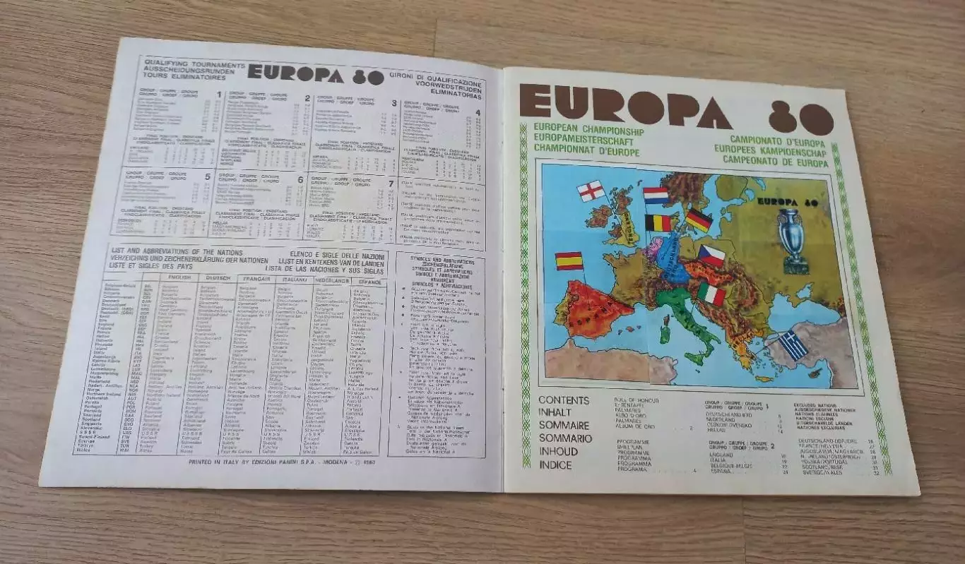 PANINI EUROPA 80. Почти полный альбом. Оригинал. 1