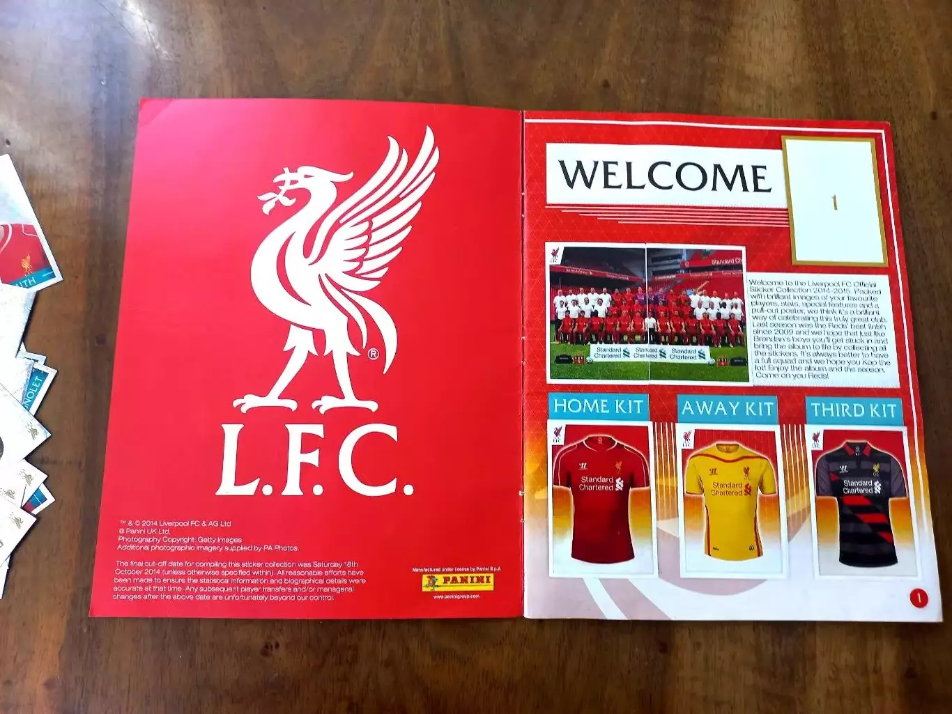 PANINI LIVERPOOL FC 2014-15. Практически полный альбом. Оригинал. 2