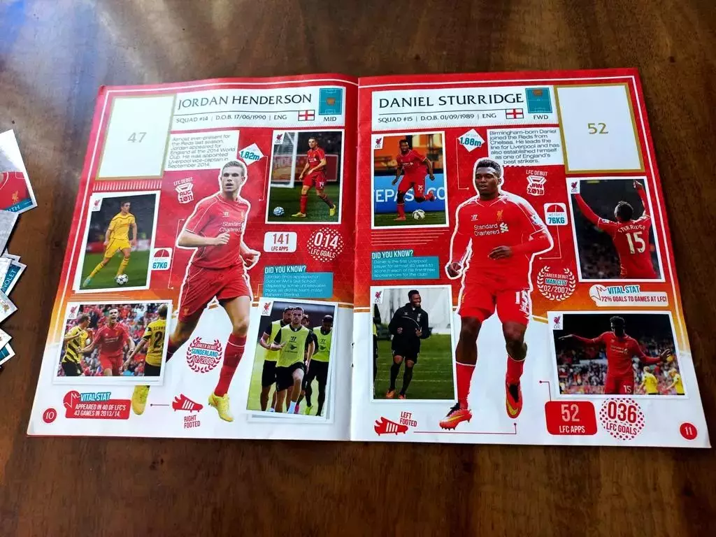 PANINI LIVERPOOL FC 2014-15. Практически полный альбом. Оригинал. 5