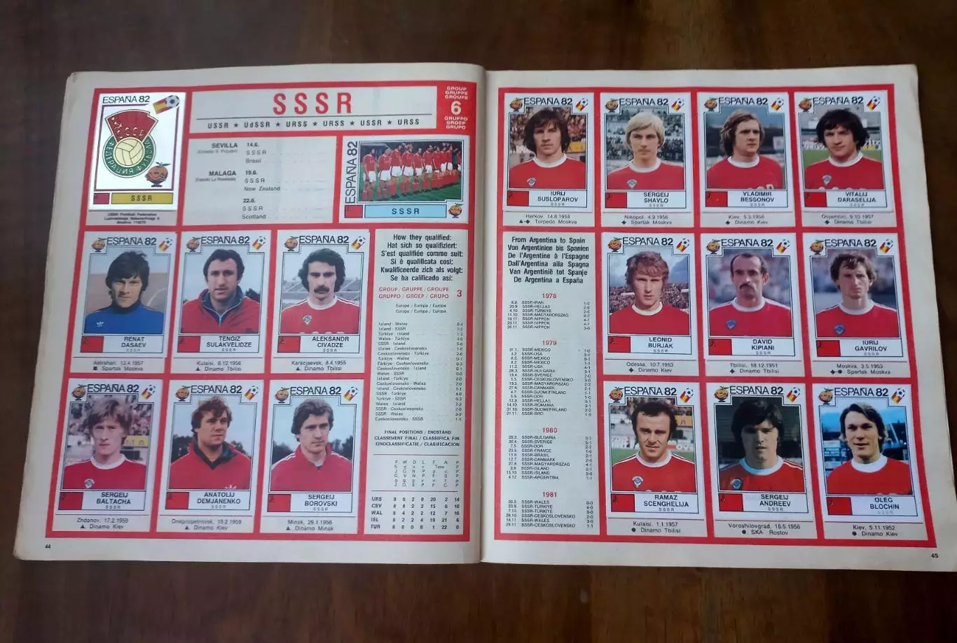 PANINI ESPANA-82. Полный альбом. Оригинал. 6